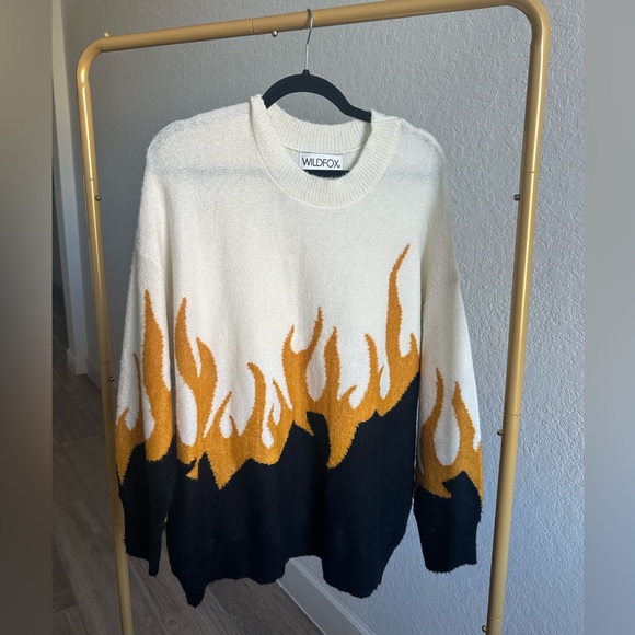 Wildfox Flame Crewneck Sweater - Picture 1 of 8
